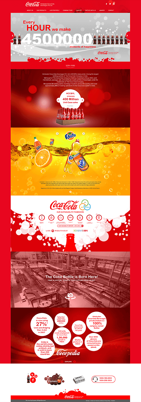 Coca-Cola Website Design